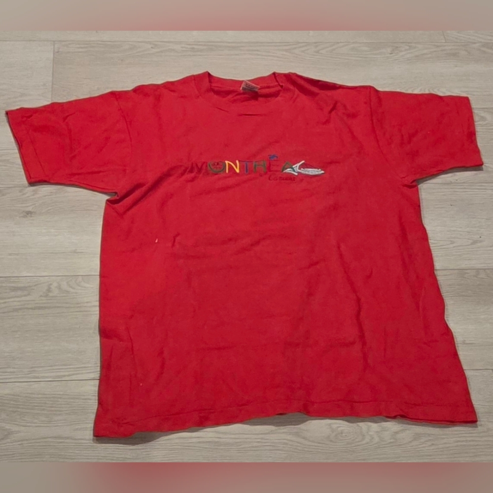 Vintage Single Stitch Fruit Of The Loom Montreal Canada Red T Shirt